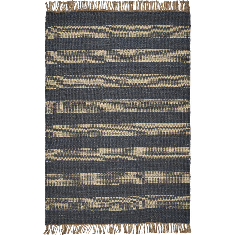 Breakwater Bay Linton Striped Handmade Flatweave Jute/Sisal Area Rug in